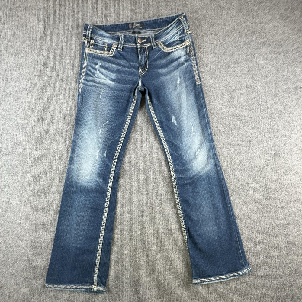 Silver Jeans Co Suki Bootcut Jeans Womens 32 Medium Wash Mid Rise Stretch Denim